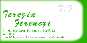 terezia ferenczi business card